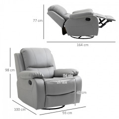 Fotoliu de relaxare pentru TV Penny | gri č.3