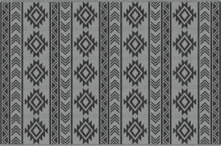 Covor din plastic pentru exterior 182 x 274 cm | negru+gri č.1