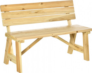 Bancă de grădină din lemn 116 x 56 x 80 cm | culoare naturală č.1
