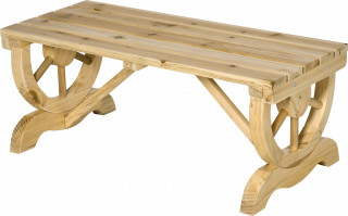 Bancă de grădină din lemn 98 x 50 x 39,5 cm | culoare naturală č.1