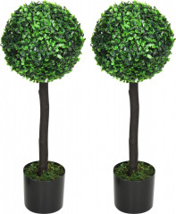 Buxus artificial rezistent la UV 60 cm 2 buc| verde č.1