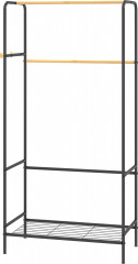 Cuier din bambus cu raft 80,5 x 40,5 x 162,5 cm | negru č.1