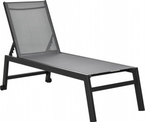 Șezlong de grădină cu spătar și 5 trepte 169x65x102 cm | gri č.1
