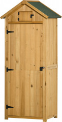 Dulap pentru unelte de grădină cu rafturi 77 x 54,2 x 179 cm | galben + verde č.1