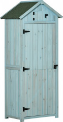 Dulap pentru unelte de grădină cu rafturi 77 x 54,2 x 179 cm | albastru + verde č.1