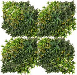 Paravan din plante artificiale | 12 panouri 50x50 cm č.1