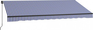 Copertină de perete 4x3 m | albastru + alb č.1