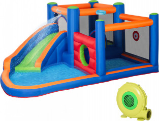 Castel gonflabil cu tobogan acvatic | 380 x 340 x 170 cm č.1