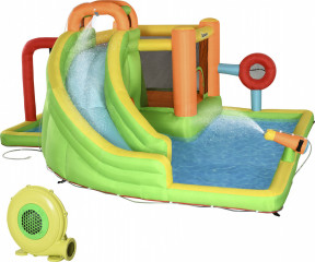 Castel gonflabil cu tobogan 478 x 440 x 210 cm | multicolor č.1