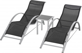 Set mobilier de grădină 2+1 | negru č.1