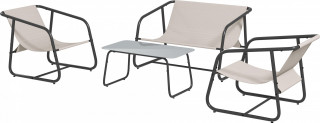Set de mobilier pentru terasă, format din 4 piese | crema č.1