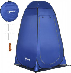 Cort de duș mobil pentru camping 126 x 124 x 189 cm | albastru închis č.1