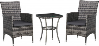 Mobilier de balcon pentru 2 persoane | gri închis č.1