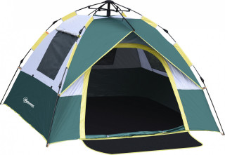 Cort de camping pentru 3 persoane 205x195x135 cm | verde č.1