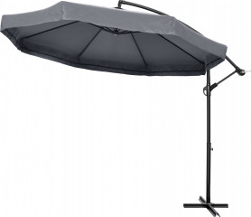 Umbrelă de soare cu braț lateral 295x295 cm | gri închis č.1