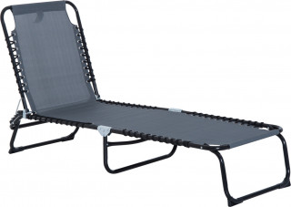 Șezlong de grădină pliabil 197 x 58 x 30 cm | gri č.1