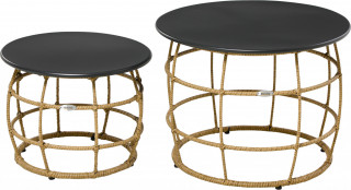 Set 2 mese de depozitare Ø46 + Ø60 cm | nisip č.1