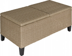 Masă de grădină Polyrattan 103x50x45,5 cm | kaki č.1