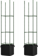 2 bucăți de suporturi pentru plante cățărătoare 33 x 33 x 180 cm | verde č.3
