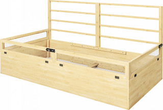 Strat înălțat de grădină cu suport 183 x 98,5 x 95 cm | culoare naturală č.1