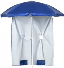 Umbrelă de plajă cu perete lateral Ø191 x 211 cm | albastru č.1