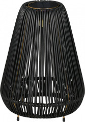 Lampă solară din ratan 37 cm | negru