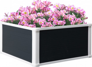 Jardinieră tip strat înălțat cu funcție de drenaj 60x60x30 cm | gri č.1