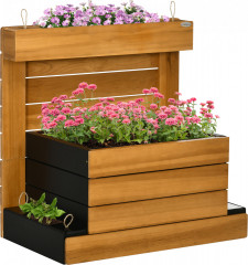Jardinieră pentru flori cu sistem de autoirigare 79,5 x 49,5 x 80 cm | maro