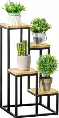 Raft pentru flori cu 4 niveluri 34 x 34 x 66 cm | culoare naturală č.1