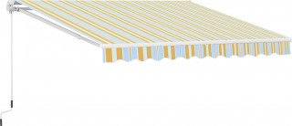 Marchiză cu manivelă manuală și braț rabatabil 300x250 cm | galben-bej č.1