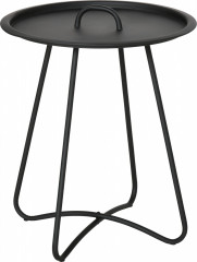 Masă de grădină din metal cu mâner Ø46x56 cm | negru č.1