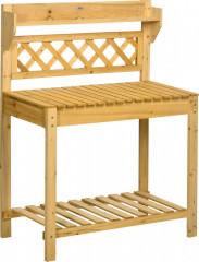Masă de grădinărit cu blat extensibil 92x45x120 cm | maro č.1