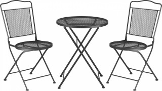 Mobilier de grădină pentru 2 persoane 1+2 | negru č.1