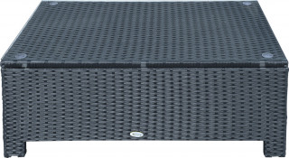 Masă de grădină din polyrattan 85x50x39 cm | negru č.1