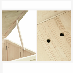 Cușcă pentru câini din lemn masiv 78x51x62 cm | culoare naturală č.3