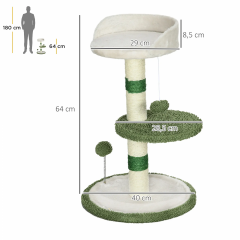 Ansamblu de joacă pentru pisici | alb+verde č.3