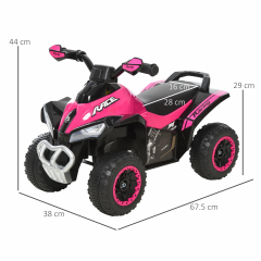ATV electric pentru copii 67,5 x 38 x 44 cm | roz č.2