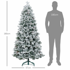 Brad artificial cu aspect înzăpezit | 180 cm č.3