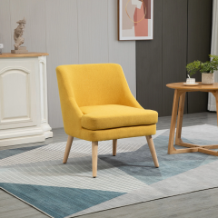 Scaun de dining tapițat 63 x 69 x 79,5 cm | galben