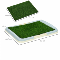 Toaletă pentru câini 63x48,5x6 cm | verde+alb č.3