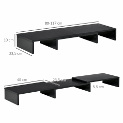 Suport monitor 80-117x23,5x10 cm | negru č.3