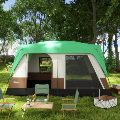Cort de camping pentru 8 persoane 490 x 305 x 225 cm | verde č.1
