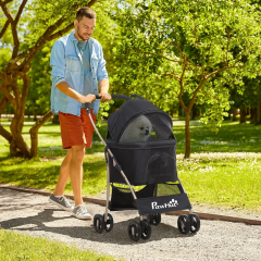 Cărucior pentru câini 2in1 | negru č.1
