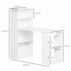 Birou de scris 120 x 55 x 120 cm | alb č.3