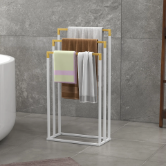Suport pentru prosoape cu 3 brațe 45 x 22,5 x 86 cm | alb č.1