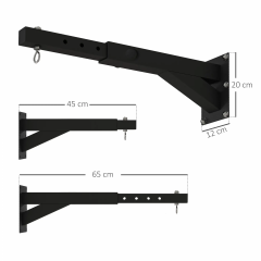 Suport de perete pentru sac de box | negru č.3