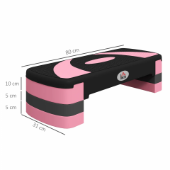 Stepper aerobic cu capacitate de încărcare de până la 150 kg 80 x 31 x 10-20 cm | roz č.3