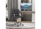 Scaun de birou pivotant 52,5x54x84-99 cm | negru