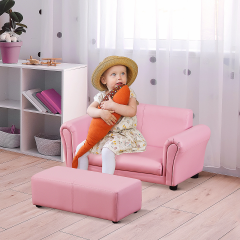 Canapea pentru copii, cu suport pentru picioare 83x42x41 cm | roz č.1