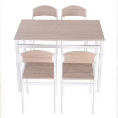 Set masă 5 piese 1+4 | gri + alb č.3